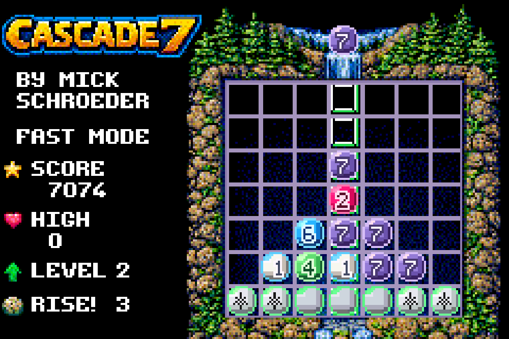 CASCADE7 gameplay screenshot
